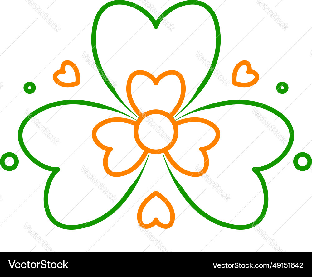 Cloverleaf element design pattern frame collection Vector Image