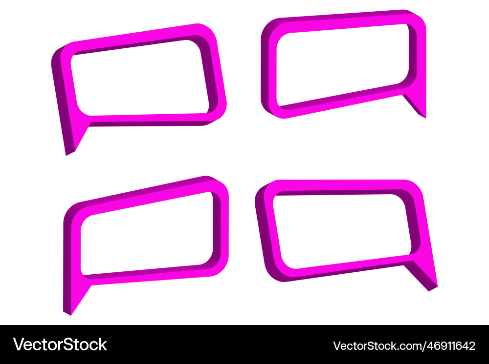 Colored message frames dialog chat speech bubble Colored message frames dialog chat speech bubble vector image