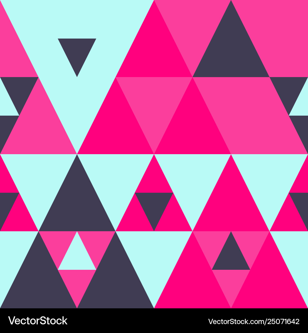 Geometric color triangles seamless pattern Geometric color triangles seamless pattern vector image