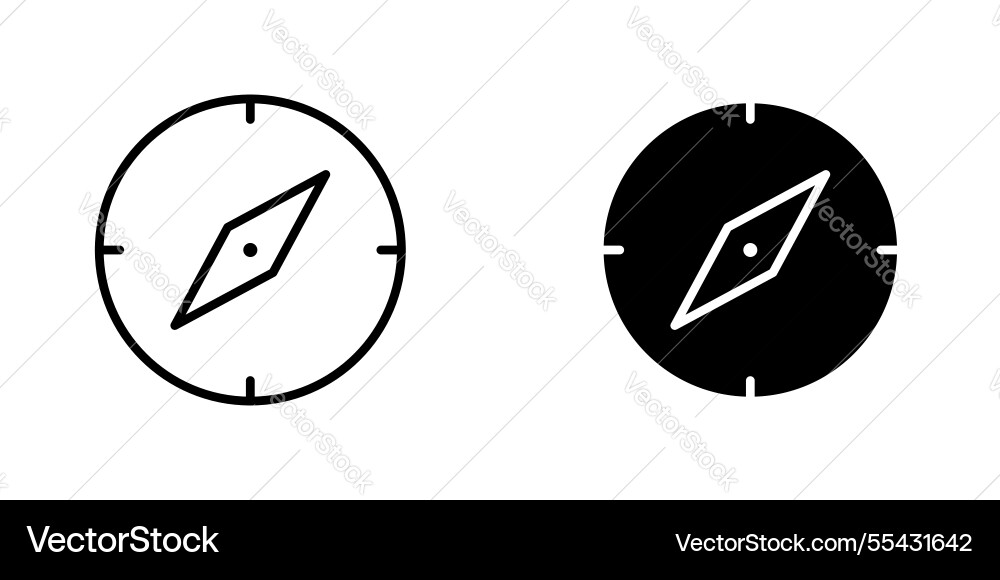Navigation icons set in filled and strokes Vector Image