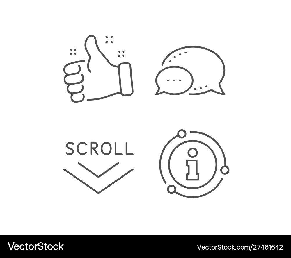 Scroll down arrow line icon scrolling screen sign Scroll down arrow line icon scrolling screen sign vector image