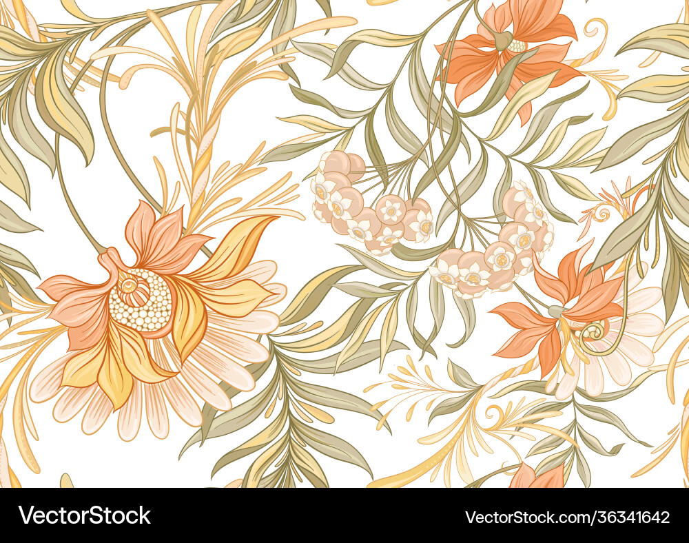 Seamless pattern background with decorative Seamless pattern background with decorative vector image