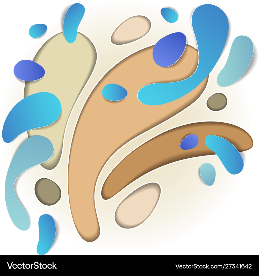 Summer abstraction art abstract curve shapes Vector Image