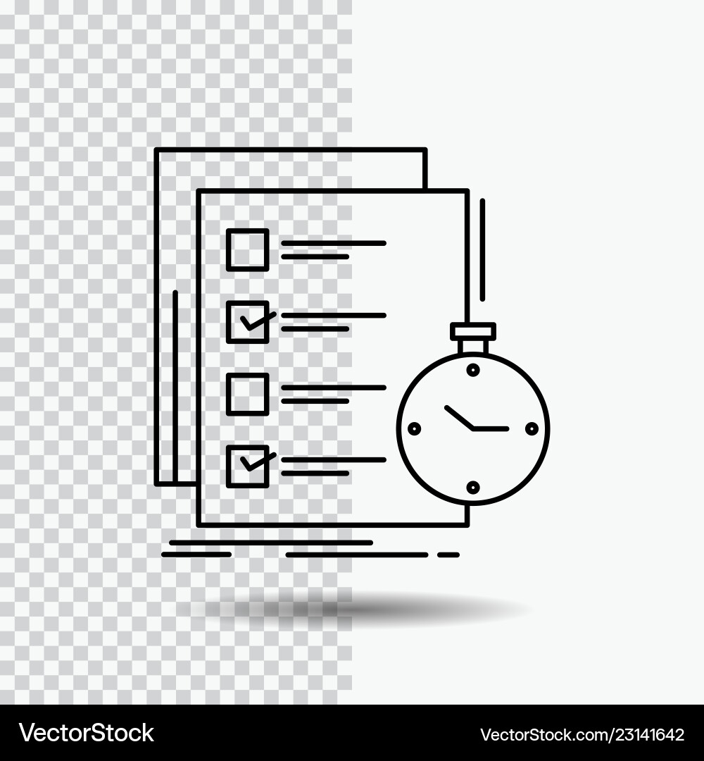 Todo task list check time line icon Todo task list check time line icon Vector Image