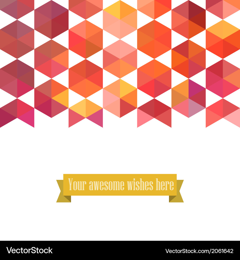 Triangle template background vector image