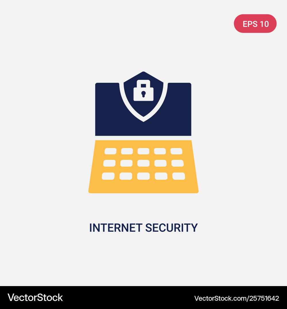 Two color internet security icon from ultimate Two color internet security icon from ultimate vector image