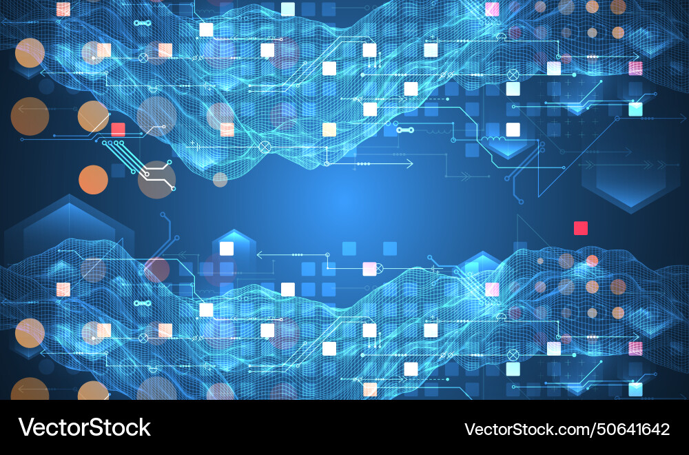 Wireframe big data concept abstract digital Wireframe big data concept abstract digital vector image