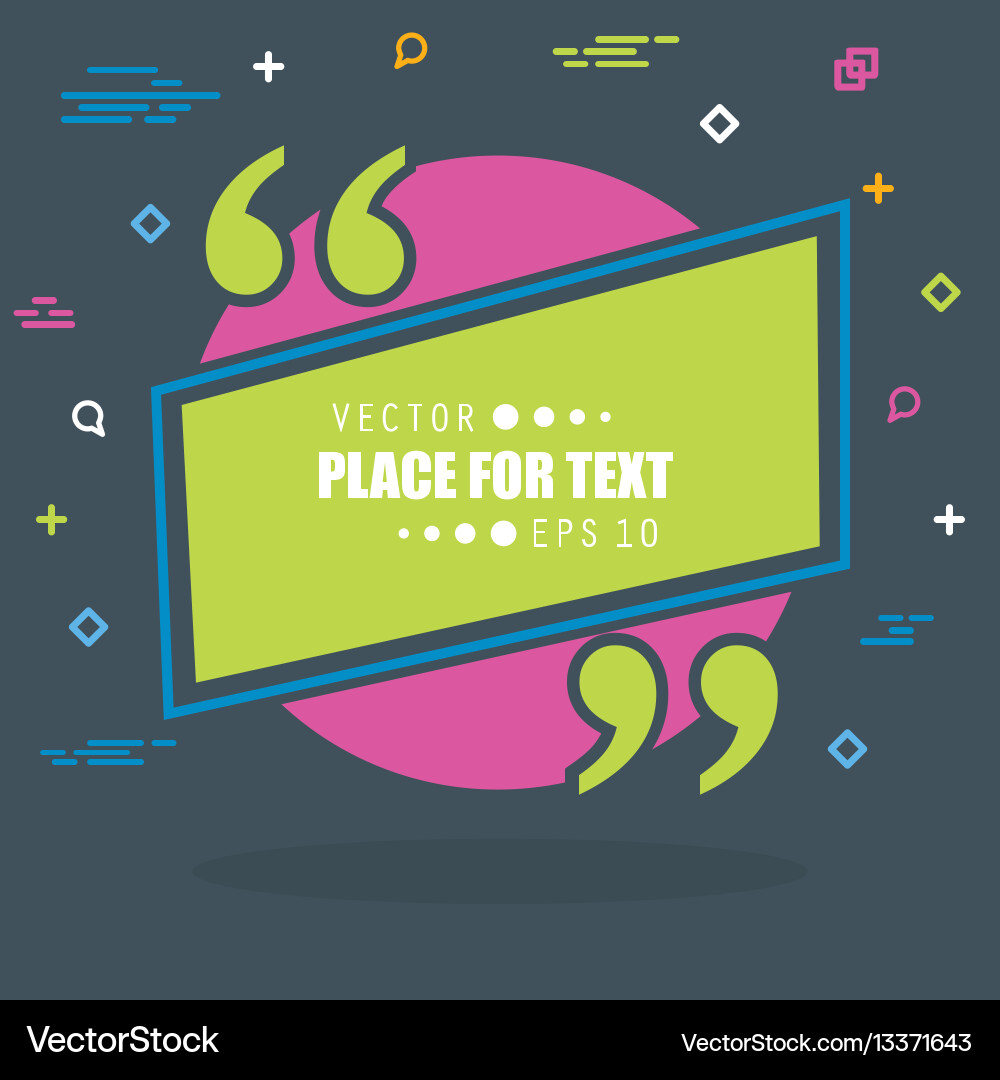 Abstract concept empty speech square quote Vector Image