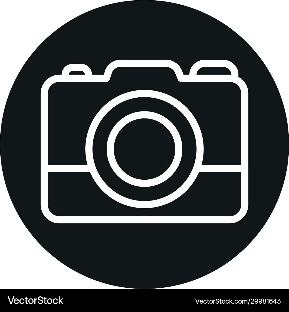 Camera device line block style icon design Vector Image