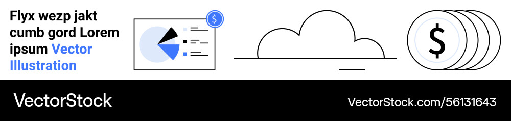 Cloud computing with financial analytics and data Cloud computing with financial analytics and data vector image