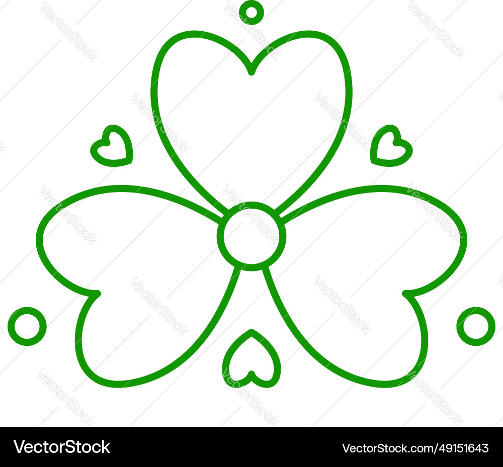 Cloverleaf element design pattern frame collection Vector Image