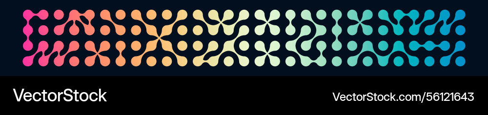 Colorful circle blob connect pattern molecular vector image