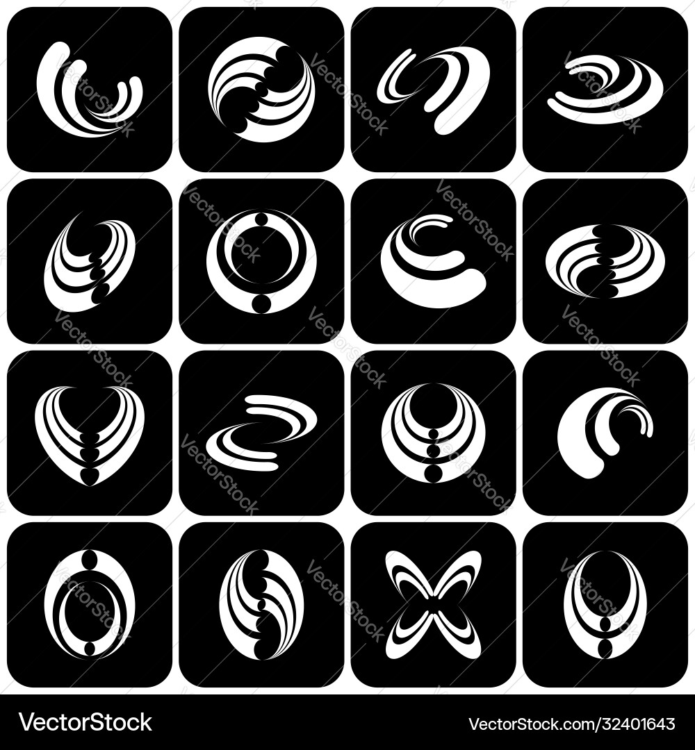 Design elements set vector image