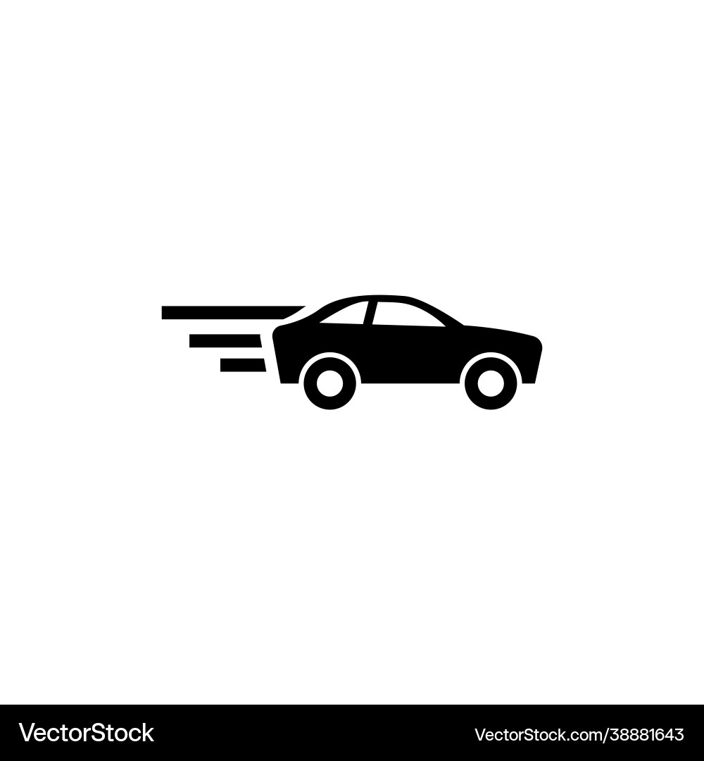 Fast sport car faster vehicle auto flat icon Fast sport car faster vehicle auto flat icon vector image