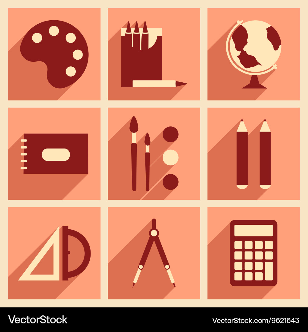 Flat with shadow concept and mobile application vector image