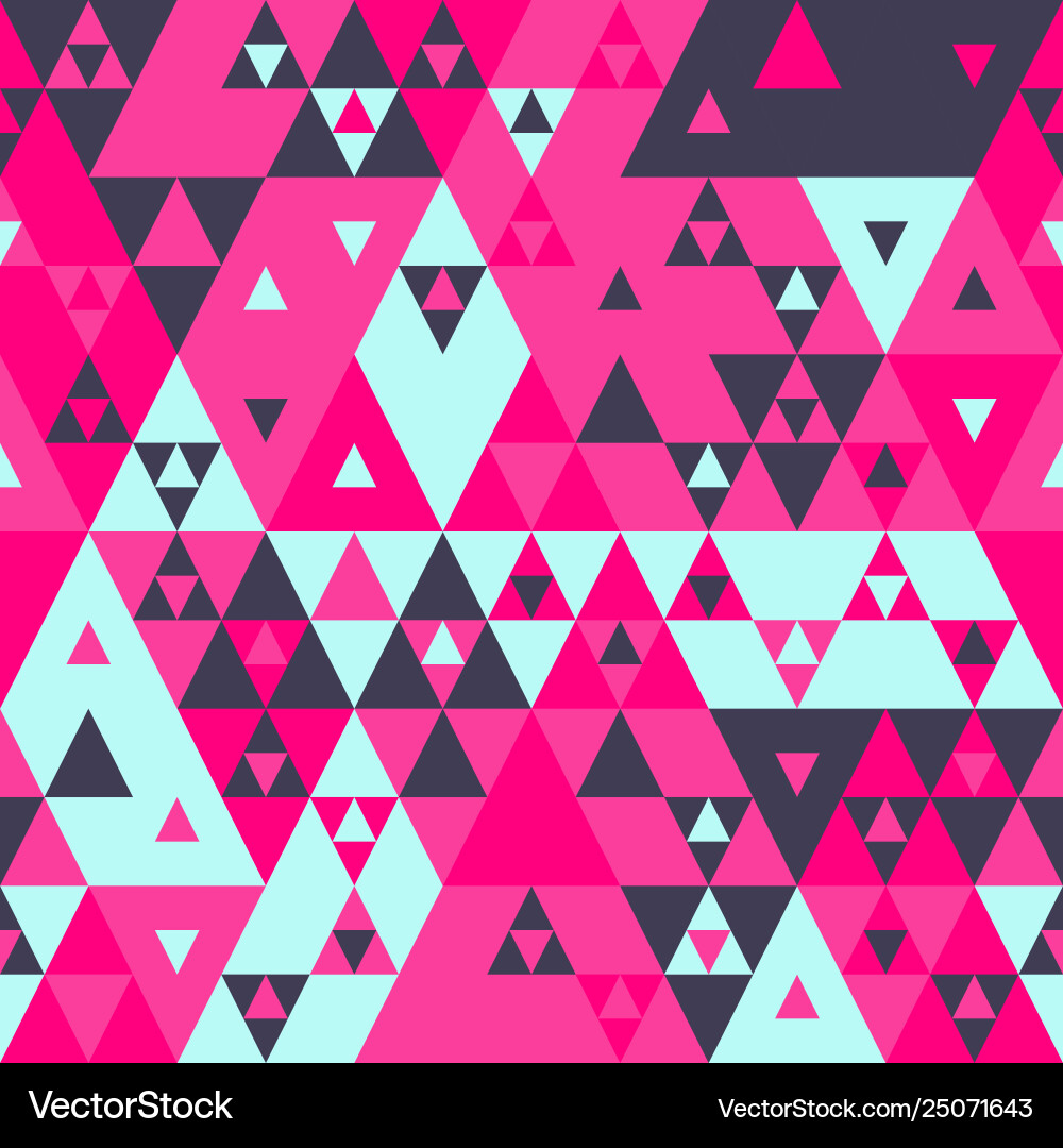 Geometric color triangles seamless pattern Geometric color triangles seamless pattern vector image