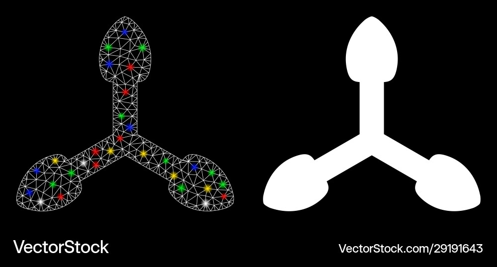 Glossy mesh network 3d axis arrows icon with flare Glossy mesh network 3d axis arrows icon with flare vector image