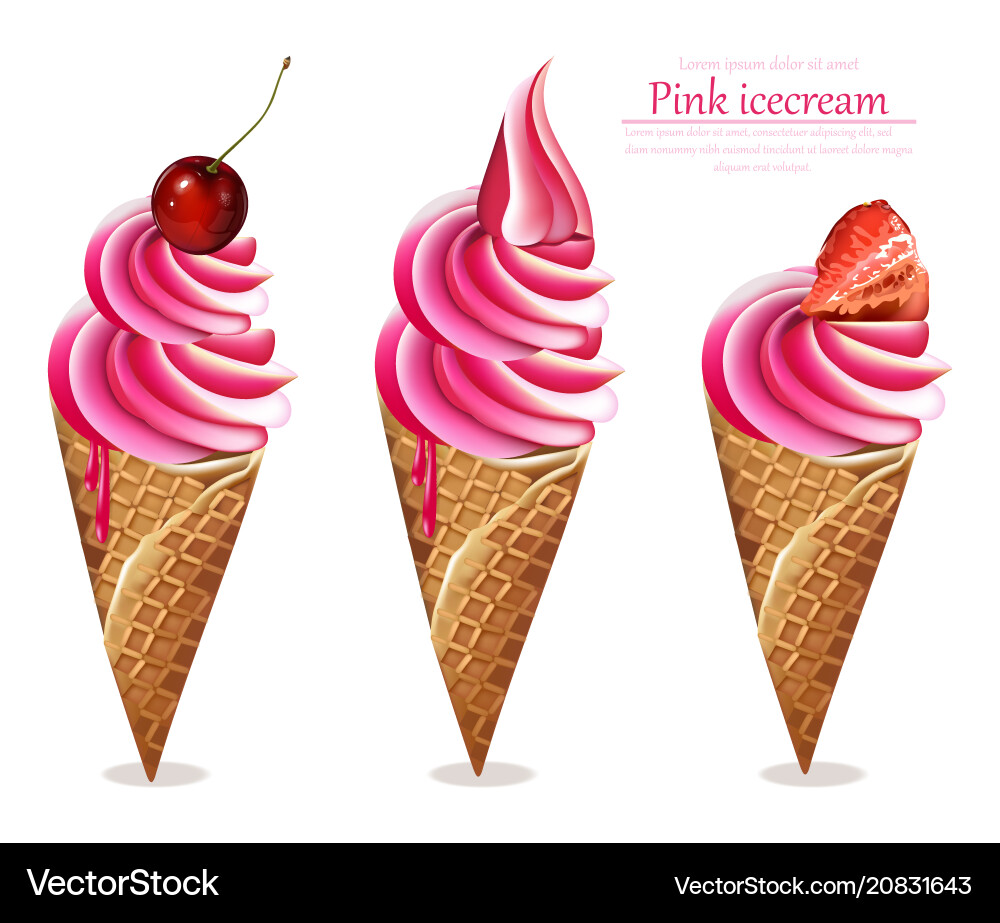 Ice cream pattern colorful different Ice cream pattern colorful different vector image