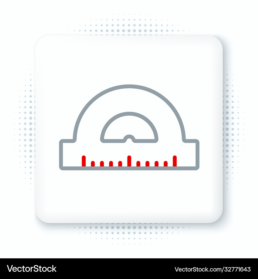 Line protractor grid for measuring degrees icon Line protractor grid for measuring degrees icon vector image