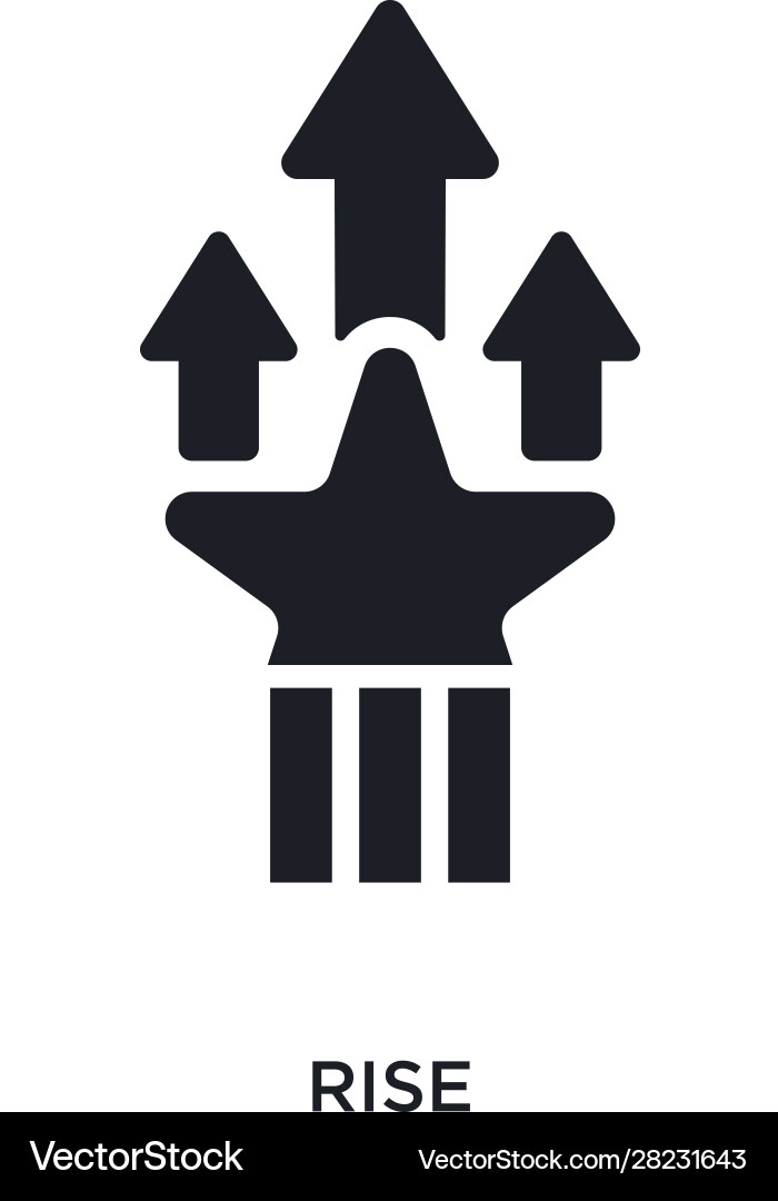 Rise isolated icon simple element from success vector image