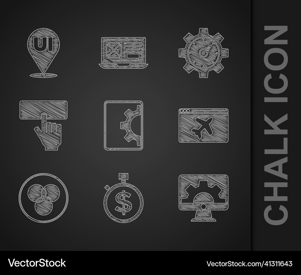 Set web development time is money website Set web development time is money website Vector Image