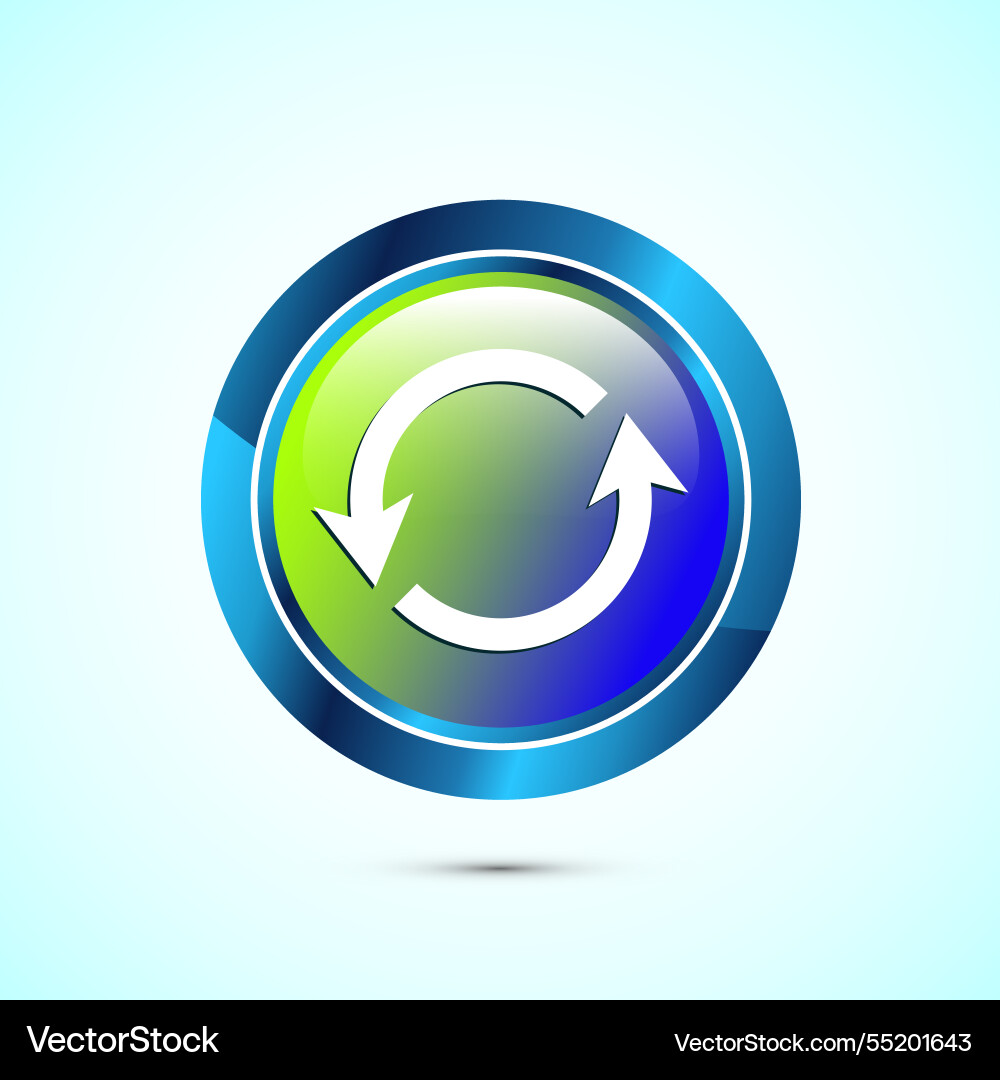 Sync processing icon design synchronization vector image