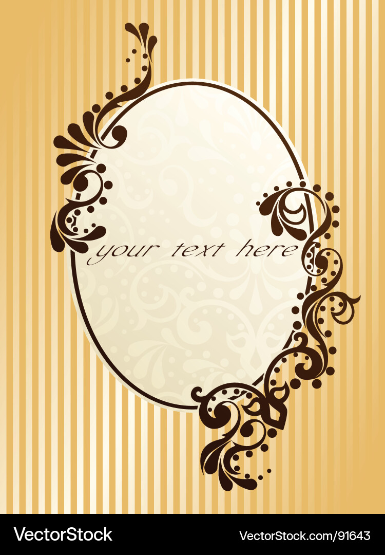 Vintage Frame with Floral Swirls vector image