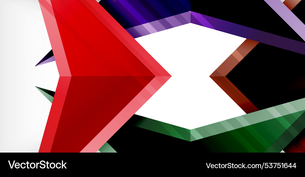 Abstract background color triangles and arrows Vector Image