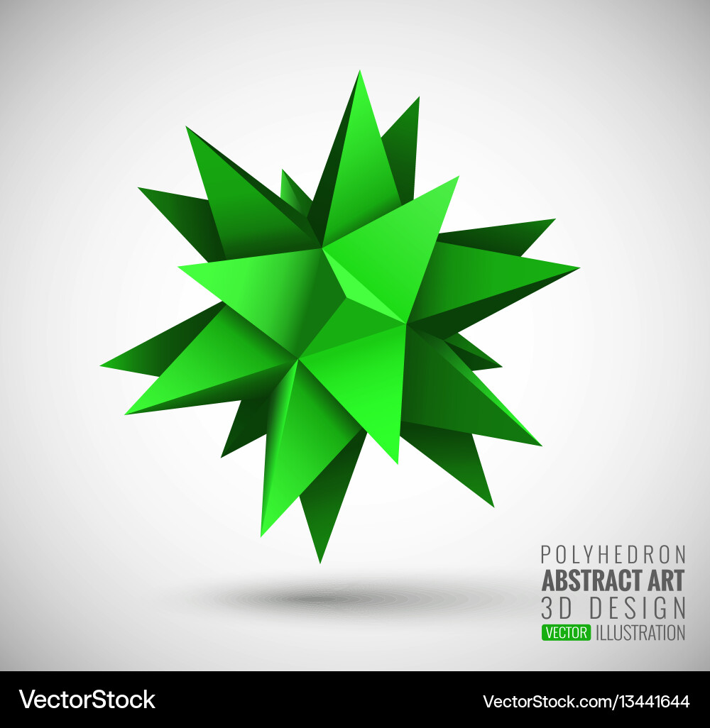 Abstract explosion polyhedron Abstract explosion polyhedron vector image