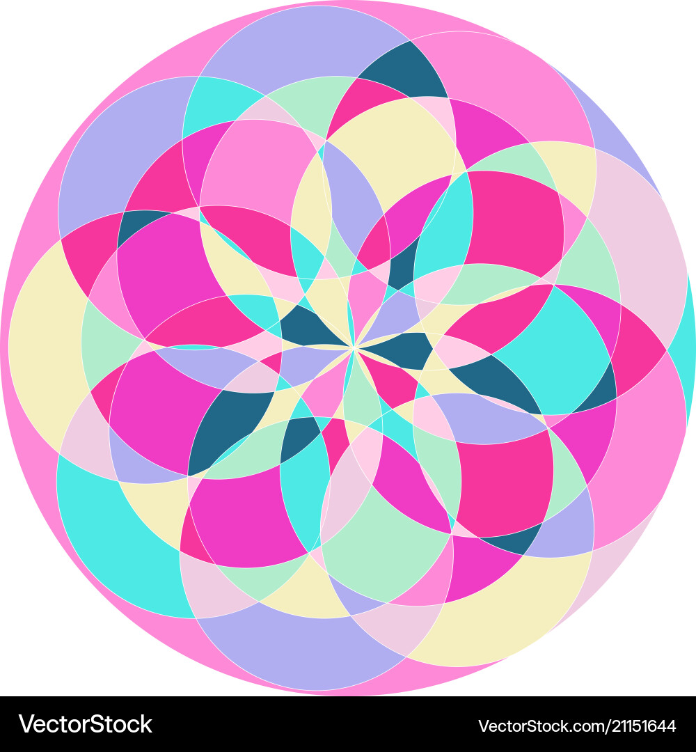Abstract pattern in the form of a circle vector image