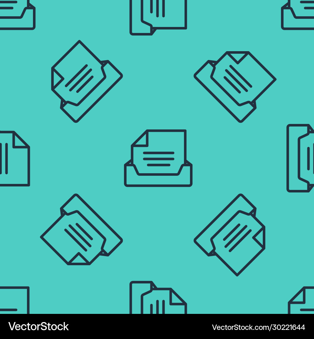 Black line drawer with document icon isolated Vector Image