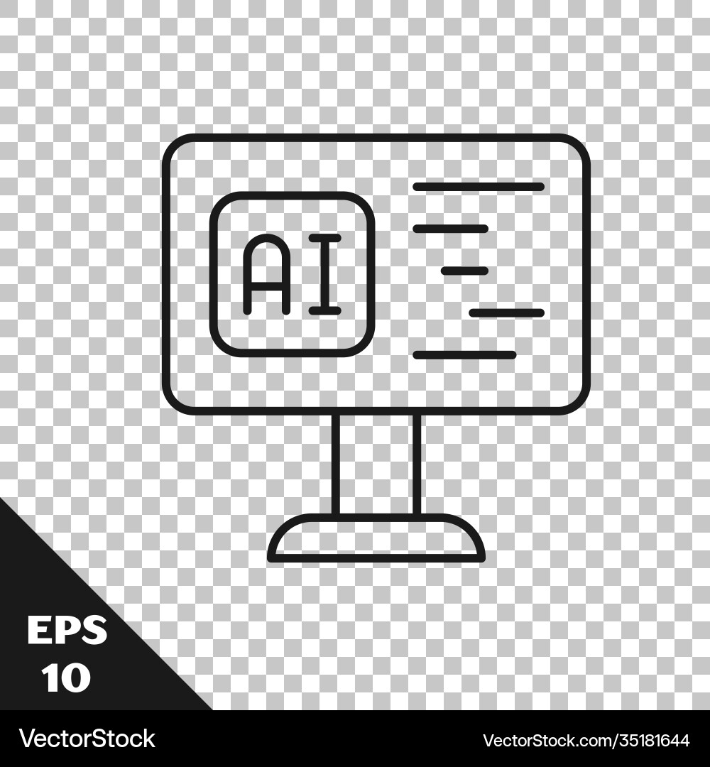 Black line software web developer programming Black line software web developer programming vector image