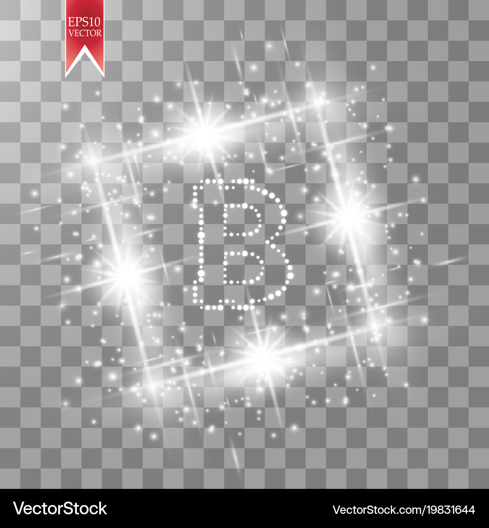 Digital Bitcoin Sparkle Vector Image