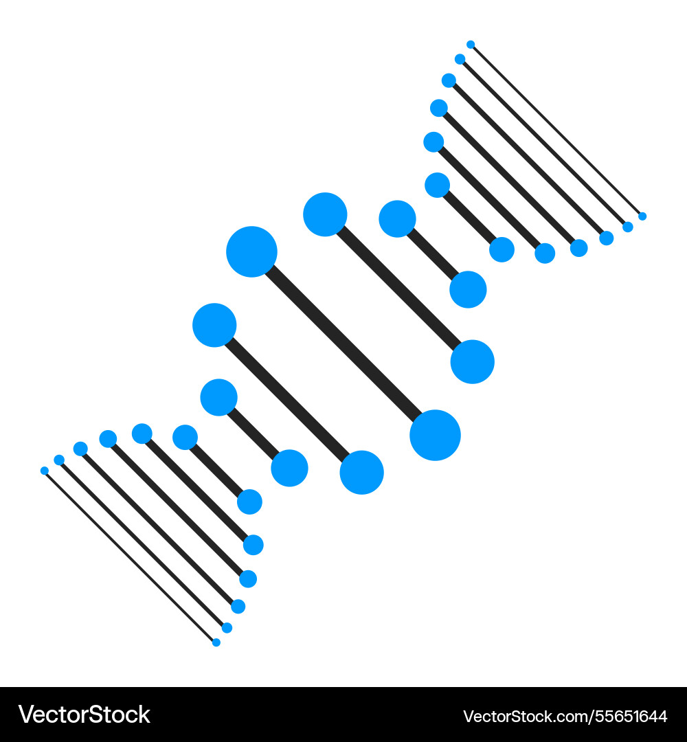 Dna line icon isolated Dna line icon isolated vector image