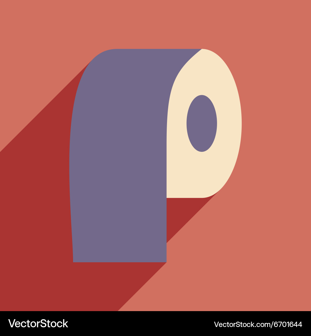 Flat with shadow icon and mobile application paper vector image