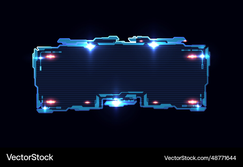 Futuristischer Rahmen oder Interface Banner realistisch Vektorbild