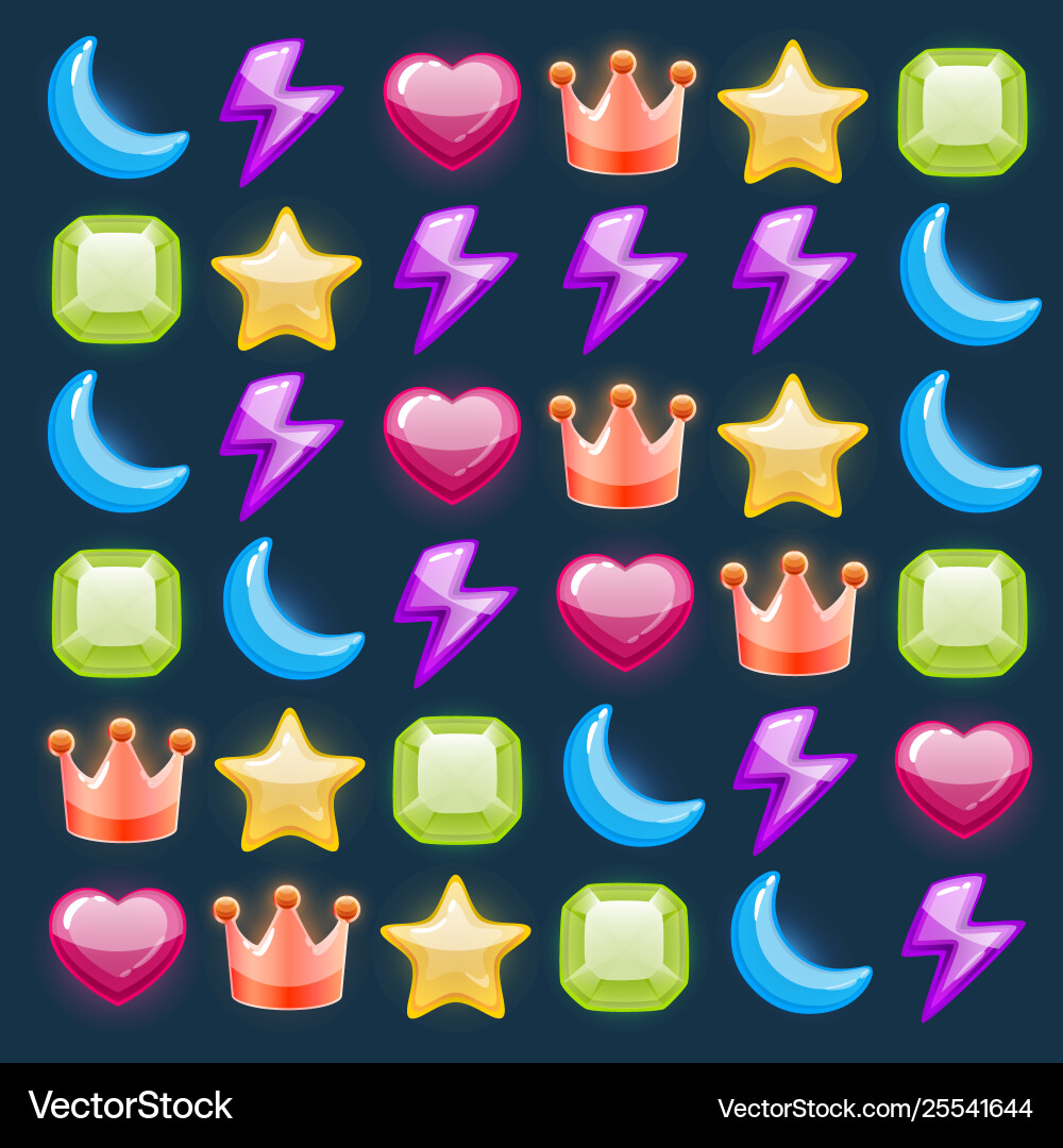 Game match icon character set in different colors Game match icon character set in different colors vector image