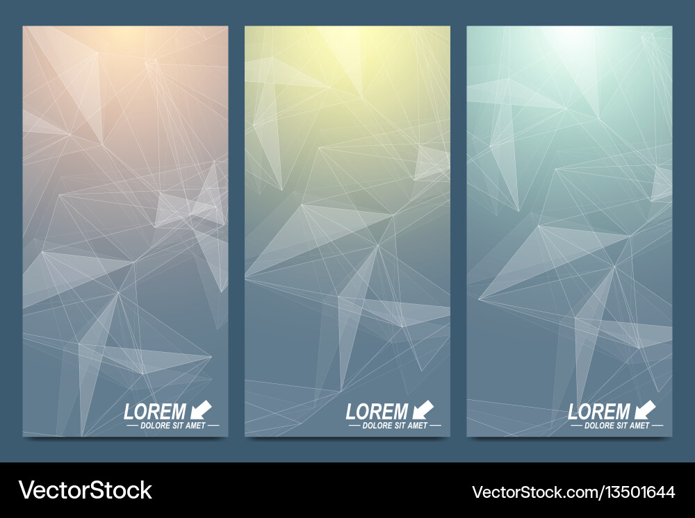 Geometric Particle Backgrounds Vector Image