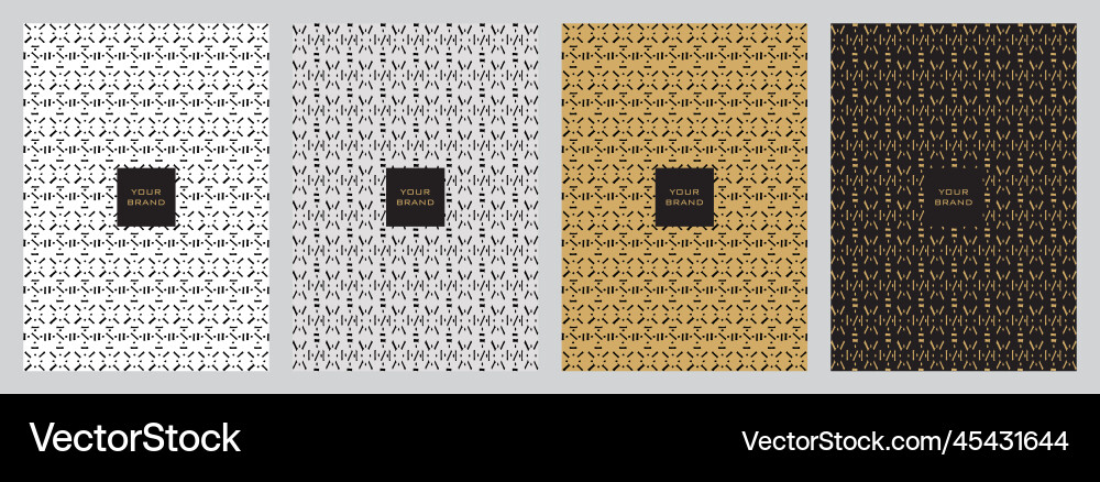 Hand drawn rectangular pattern set Hand drawn rectangular pattern set vector image