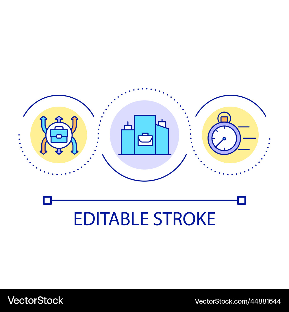 Improve work performance loop concept icon Vector Image