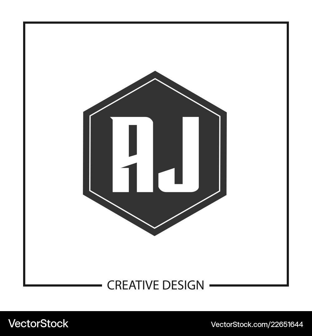 Initial letter aj logo template design Initial letter aj logo template design vector image