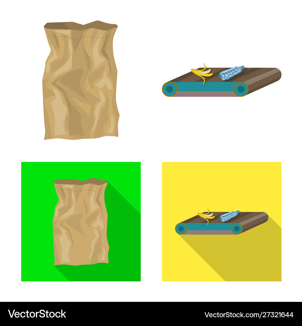Isolated object refuse and junk logo set vector image