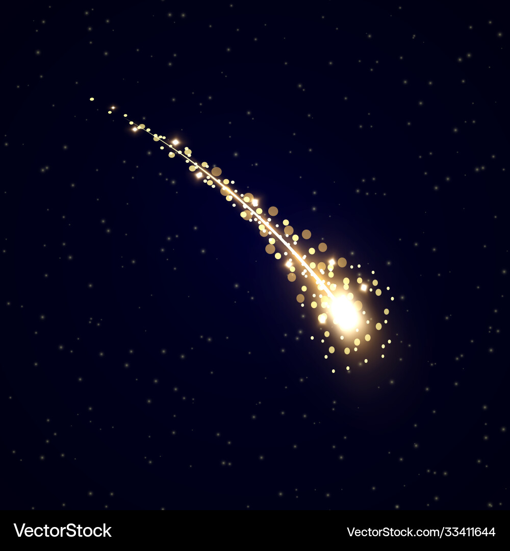Meteor or comet on space background Meteor or comet on space background vector image