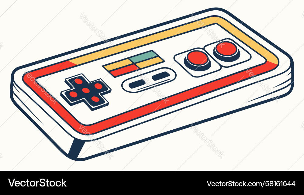 Retro Game Controller Vector Image