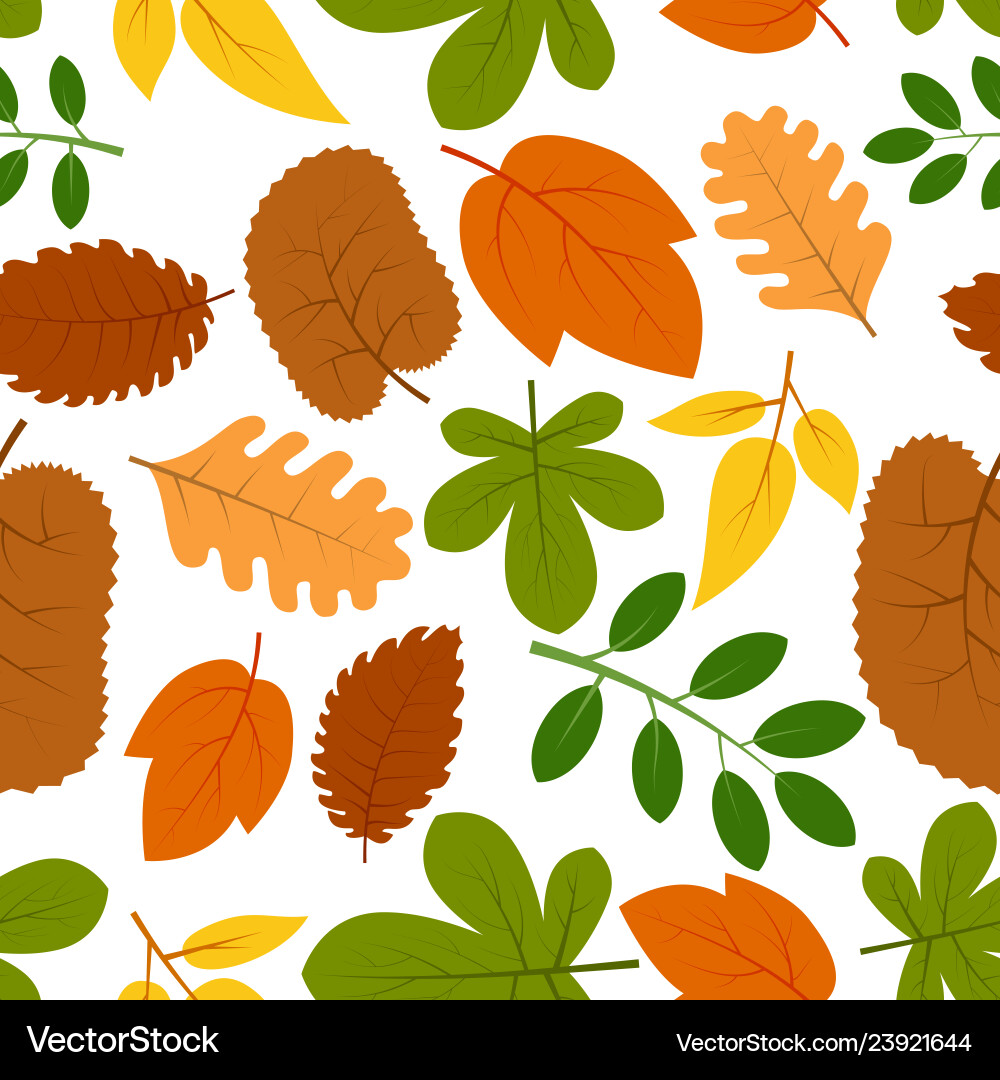 Seamless pattern with autumn leaves Seamless pattern with autumn leaves vector image