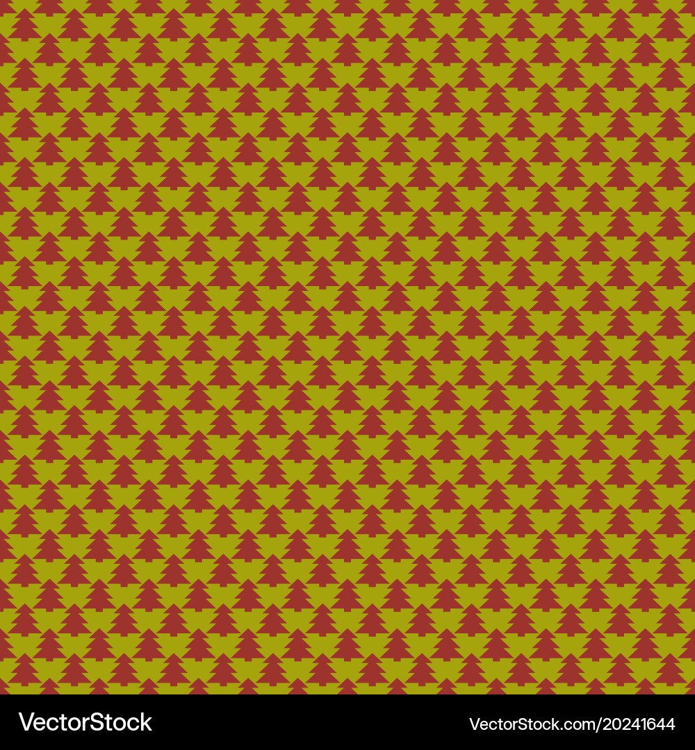 Simple repeating stylized pine tree pattern vector image