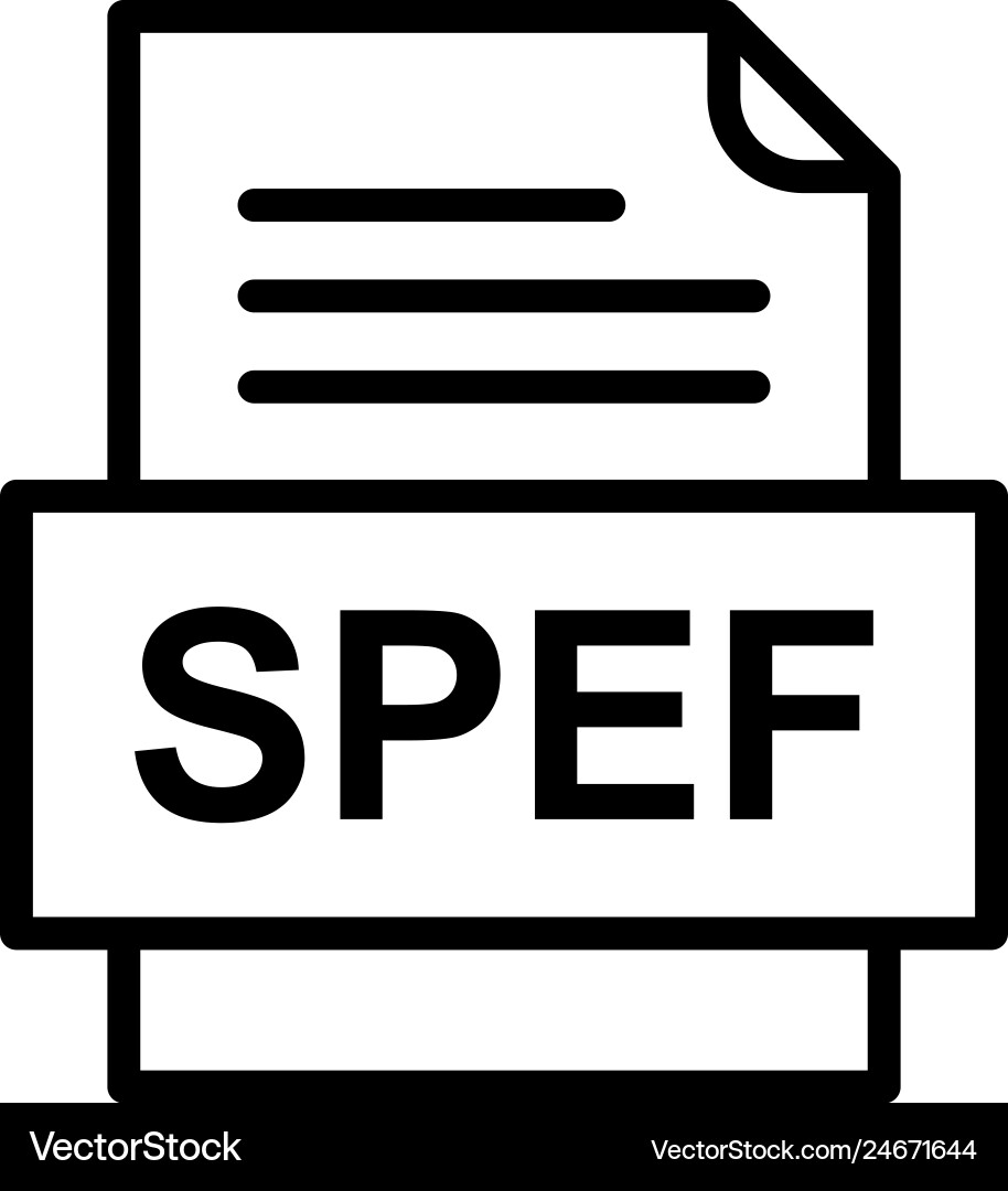 Spef file document icon vector image