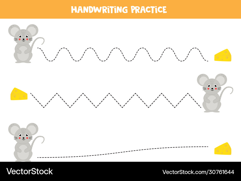 Trace lines between mouse and slice cheese Trace lines between mouse and slice cheese vector image