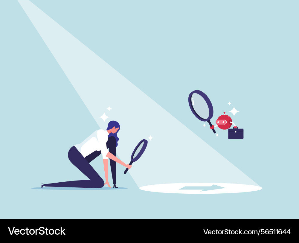 Using artificial intelligence help to searching Using artificial intelligence help to searching vector image