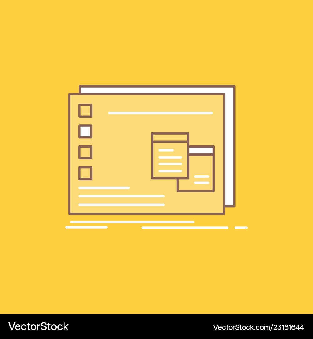 Window mac operational os program flat line Window mac operational os program flat line vector image